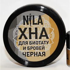 Хна Nila гипоаллергенная для бровей и биотату черная 100 гр
